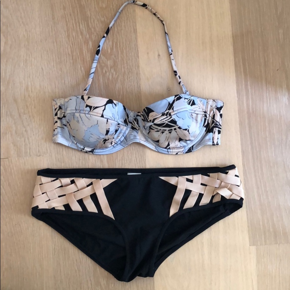 ZIMMERMANN bikini balconette halter top low rise